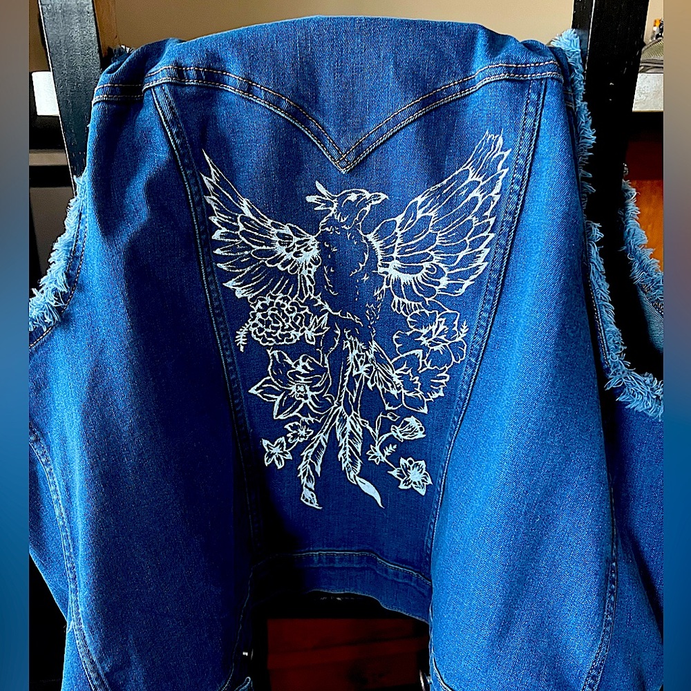 Wrangler painted denim vest